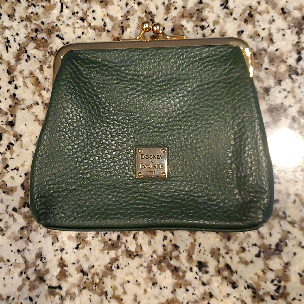 Dooney & Bourke Green Kiss Lock Coin Purse